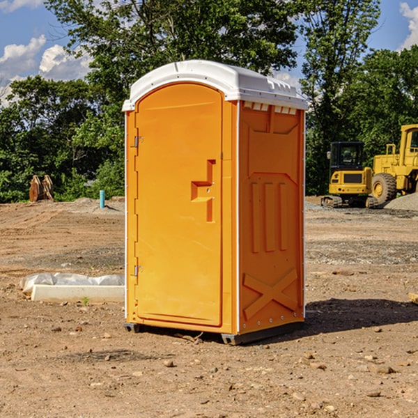 can i customize the exterior of the portable toilets with my event logo or branding in Elberta